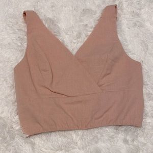 Kittenish Cropped Tank with Smocked Back